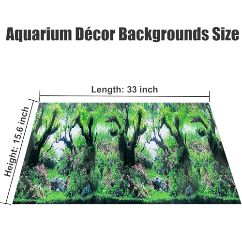 XCNO Fish Aquarium Background Poster Beach Fish Backdrop for Aquarium 10 20 Gallon Tank Wallpaper Fish Tank Background Double Sides Fish Tank Stickers - color: Sandbeach, size: 15.6" x 33" In