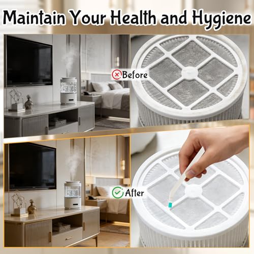 11 Pcs Humidifier Cleaner Brush Set, Small Cleaning Brushes for Tight Spaces, Crevice Cleaning Brushes Tool Mini Bottle Brush for Travel Humidifiers, Keyboards, Tiles, Bottles, Cup and Toasters