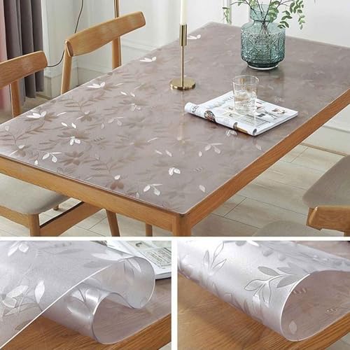 1.5mm Thick Fish Tank Side Table Mat Decorativa y Protectora 16"x38" Floral Clear Frosted Acuático Fish Tank End Table Stand