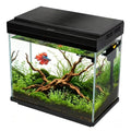FS&AQ 3 Gallon Fish Tank with Filter and Light No-Install Small Aquarium Starter Kit