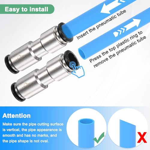 M METERXITY 1/2" OD Check Valve, Nickel Plated Brass Push to Connect Fitting One Way Check Valve for Tire Pump/Aquarium Air Pump/Gas Pipeline, Quick Release Fitting [Silver Black] - color: Silver Black, size: 1/2" OD