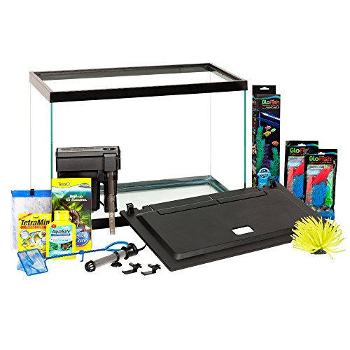 GloFish 20 Gallon Aquarium Kit with LED Lights, Decor Heater and Filter - size: 20-gallon kit