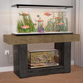 55–75/90 Gallon Aquarium Stand, Heavy Duty Fish Tank Stand for Turtle,Reptile&Amphibians,MDF Board Tabletop with Drawer&Power Outlet,Reinforced Metal Frame,Black/Brown Wood - color: Black Brown