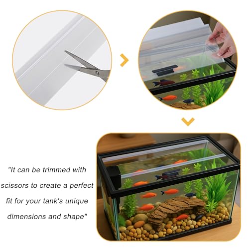 29.21x11.69 x0.16in Clear Tempered Glass Canopy,Aquarium Fish Tank Hoods FITS for Most 20Long/29 Gallon Fish Tanks (Aqueon, Marine Land & Perfecto) - size: 1PCS-29.21x11.69in