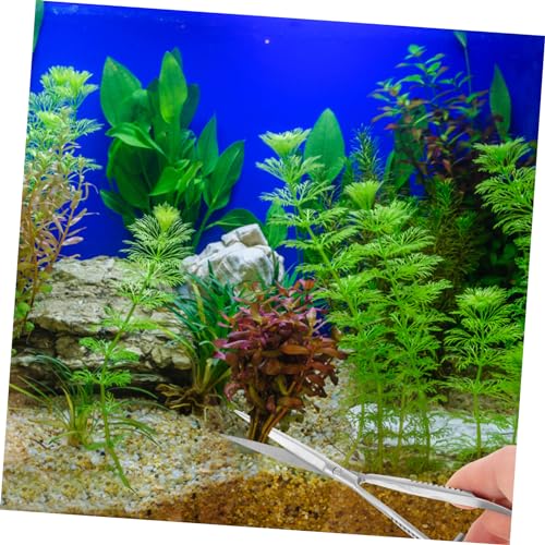 Abaodam Stainless Steel Spring Aquarium Scissor for Aquascaping Portable Water Grass Clipper Tool Professional Aqua-plant Trimming Scissors for Fish Tank Maintenance