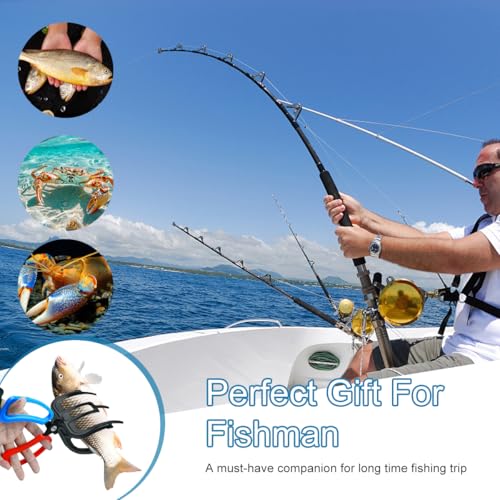 2 Pcs 3 Claw Fish Gripper, Fishing Pliers Gripper, Multifunctional Metal Fish Control, Non-Slip Fish Grabber Tool Clamp Forceps Secure Grip on Diverse Freshwater Fish Grip Tackle Holder