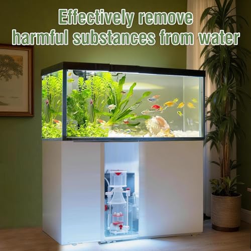 Protein Skimmer for 50-100 Gallon Saltwater Aquariums, Ultra Silent Operation (≤35dB), DC Pump with Adjustable Flow Control, Nano-Scale Protein Skimmer, Suitable for Saltwater Aquariums & Reef Tank