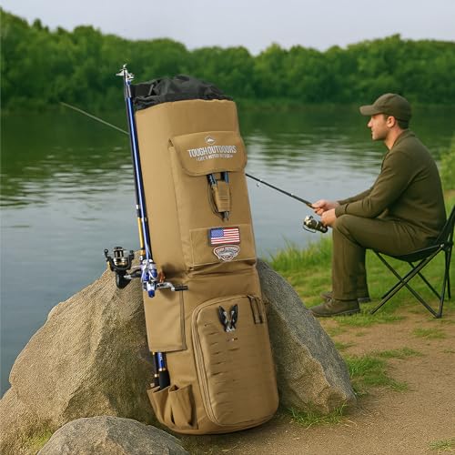 Tough Outfitters Fishing Rod Case - Fishing Pole Case for Travel & Storage - Pole Carrier Bag with Adjustable Shoulder Strap