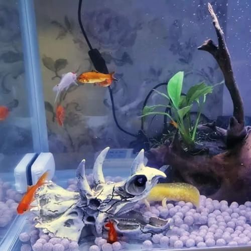 kathson Large Resin Dinosaur Triceratops Skull Décor Aquarium Decoration Reptiles Hideout Fish Tank Ornament Home Landscape Decor - style: Triceratops Skull