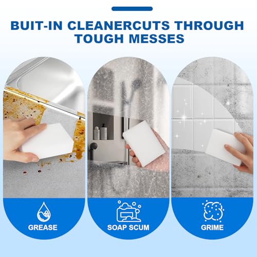 21-Pack Extra-Thick Melamine Sponges – 3.94" × 2.76" × 1.18" Durable Kitchen & Bathroom Cleaning Pads – Powerful, Non-Scratch, Water-Activated Magic Sponge - size: 21 Ct (Extra-Thick)