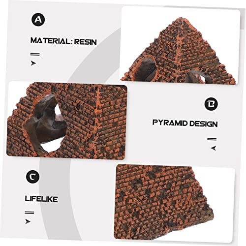 STOBOK Pyramid Accessories Embellishments Fish Tank Pyramid Prop Mini Aquarium Bridge Fish Tank Decor Fish Tank Ornament Fish Tank Props DIY Ornament Egyptian Decor Aquarium Fish Plant