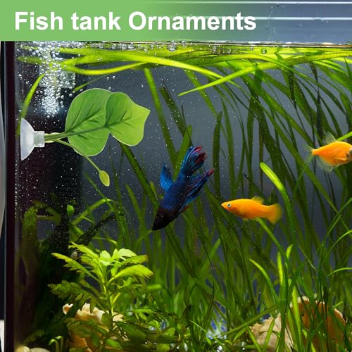 Betta Fish Leaf, Natural Habitat Simulation for Betta Spawnings Grounds, Betta Spawnings Leaves, Resting Bed, Large & Small Leaves, Green