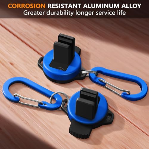 Fishing Rod Clip（Extra-Strength Version）, Wearable Fish Rod Holder， Fly Fishing Pole Holder Pole Clips Fly Fish Accessories - color: Blue