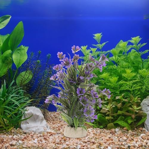 balacoo Fish Tank Artificial Plants 7.87In Shamrock Underwater Bonsai Aquarium Decor Safe Fake Plastic Plant for Fish Habitat Indoor Aquarium Landscaping