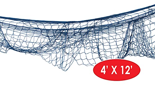 Beistle Blue Cotton String Novelty Nautical Decorative Fish Netting Under The Sea Luau Party Supplies - color: Blue, size: 4' x 12'
