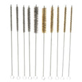 PMD Products 10-Piece Tube Cleaning Brush Kit | Brass Wire Bore Brushes & Stainless Steel Brushes 12" Long (1/4" to 3/4") for Tubes, Cylinders, and Narrow Spaces