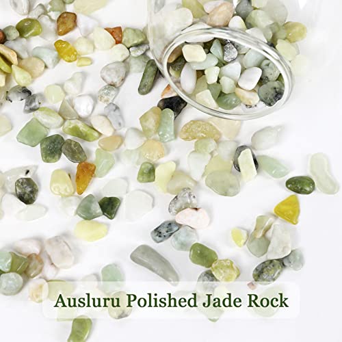11lbs Natural River Rocks, Polished Pebbles for Plants Garden, 0.3-0.8 inch Decorative Jade Stones, Ideal for Fish Tank, Vases, Crafting, Home Decor and Garden Landscaping Rocks,Jade - size: 11 Pounds, style: Jade