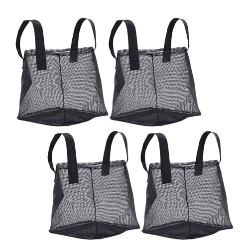 Zunate 4PCS Mesh Pond Plant Baskets, Reusable PVC Pond Planting Bags with Handles, Heavy Duty Tear Proof Containers for Garden Bog Plants, Aquarium Flower Vegetable Planter (Square) - size: Square