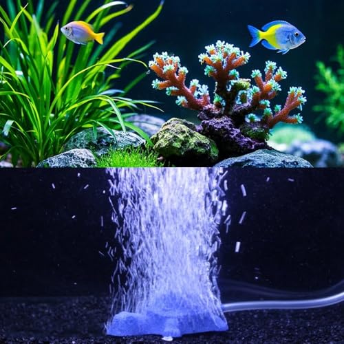 2 PCS Turtle Aquarium Bubble Air Stone Professional Aquarium Aerator Fish Tank Aerator Turtle Air Stone Turtle Aquarium Accessories for Aquariums, Fish Tanks, Hydroponics(Blue)