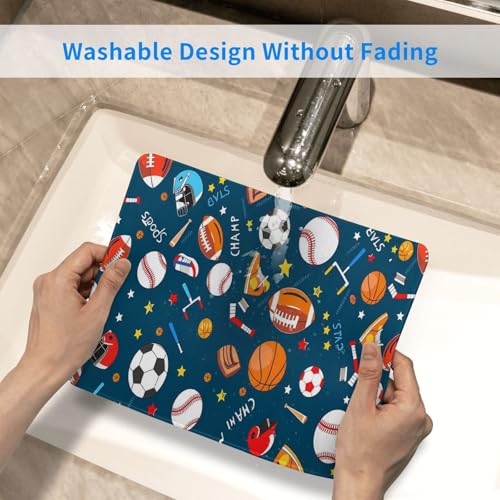 Basketball Soccer Baseball Fashion Mouse Pad,Pad Mousepads with Non-Slip Rubber Base for Laptop Desktop Computer, 7 X 8.6 in - color: Basketball Soccer Baseball, size: 7L x 8.6W inches