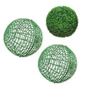 Topiary Ball Frame Set of 2, 6 Sizes Plastic Plant Support Cage, Artificial Grass Ball Frame for DIY Flower Arrangement, Boxwood Moss Ball Holder for Wedding Home Garden Decoration (40cm/16inch) - size: 40cm/16inch