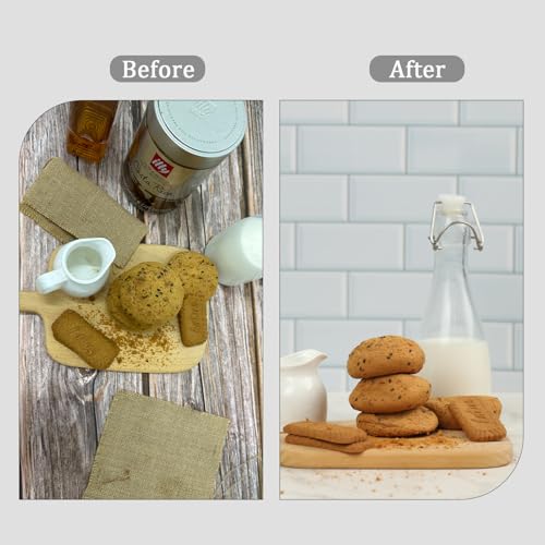 Photo Backdrop Boards for Product Photography, 5PCS 10 Patterns 24 x 24 Inch Food Photography Background Boards, Flat Lay Tabletop Backdrop Kit for Jewelry, Cosmetics, Small Business Photos