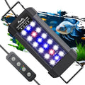 Pawfly 6 W Extendable Aquarium LED Light for 6 to10 Inch Fish Tank with Full Spectrum Brilliant White Blue Red Lights with Daytime & Night Modes and Adjustable Brightness - color: Basic with Timer, size: 6"-10"