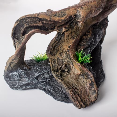 Fish Tank Decorations Aquarium Décor Resin Artificial Tree Trunk Root (E) - color: E