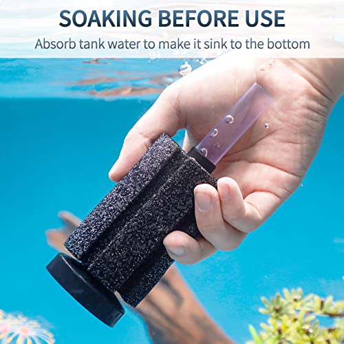 Pawfly Aquarium Bio Sponge Filter Small Fish Foam Filter with Airline Tubing Suction Cups Check Valve Connectors and Control Valve for Fish Tanks up to 20 Gallons