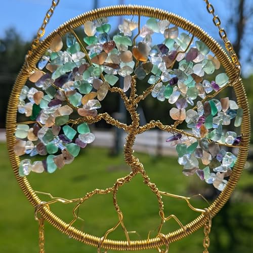 QYGL Crystal Pebbles – 0.9LB Natural Fluorite Crystal Bulk, Decorative Tumbled Gemstones Sea Glass Rock for Fish Tank Gravel, Vase Filler, DIY Crafts, Plant Pots & Home Decor - color: Fluorite