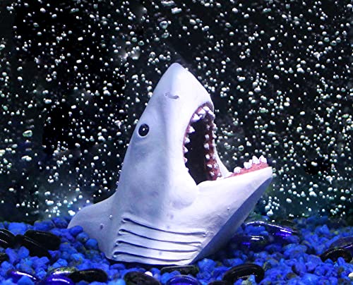 Penn-Plax Jaws Officially Licensed Aquarium Decoration – Shark Swim-Through – Safe for Freshwater and Saltwater Fish Tanks – Small - style: Shark Swim-Through