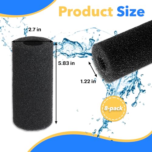 8-Pack 7209410 7137710 Pre-Filter Sponge Roll - Compatible with Beckett Pond G/FR/DP Pumps - Replaces Part Numbers 7209410 & 7137710