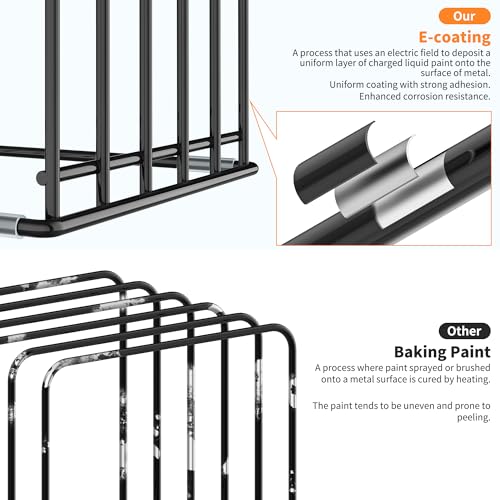 KORRTFID Kitchen Cabinet Organizer, Steel Cookware Holder, Divided Holder with 5 Slots for Skillets Baking Tray and Chopping Board Rack - Baking Pan Holder Storage (1 PC) - style: 1 PC