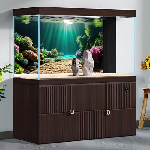Underwater Scene Aquarium Background Under The Sea Coral Reefs Fish Tank Background Ocean Sunray Seabed Sand Rocky Outcrops Terrarium Backgrounds Tropical Sea Marine Life Tank Backgrounds 24x12in - color: Green_Brown, size: 24(W)x12(H)inches/ 60(W)*30cm(H