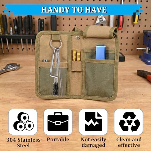 Carburetor Cleaning Kit, 13 Stainless Steel Wires, 10 Needles, 5 Nylon Brushes, 1 Pick, Torch Tip Cleaner Tool For Motorcycle, Lawnmower, Atv, Chainsaw, Spray Gun, Small Engine