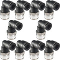 3/8 Air hose fittings, Air fittings Male Elbow 3/8 Inch Tube OD x 1/2 NPT Thread Push to Connect Fitting, PL-3/8-N4 (Pack of 10) (3/8-1/2) - size: OD 3/8 - NPT 1/2