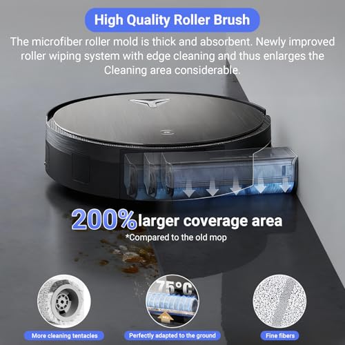Pure Realm 17 Pcs X11 OmniCyclone Replacement Accessories kit for Ecovacs Deebot X11 OmniCyclone, 1 Main Brush 2 Roller Mop 4 Sponge Filter 4 Side Brush 4 HEPA Filter 1 Screwdrivers 1 Clean Brush - size: 17p Accessories kit for Ecovacs X11 OmniCyclone