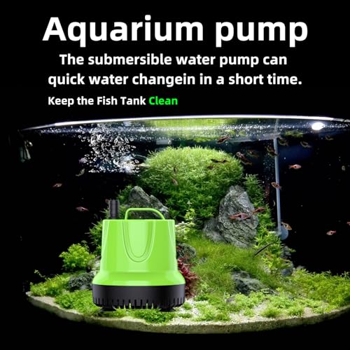 FREESEA Fountain Submersible Water Pump: 330 GPH 25W Small Sump Pump for Outdoor Pond Hydroponic Statuary Waterfall Aquarium Fish Tank