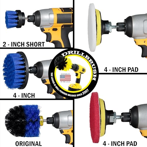 Medium Stiffness Durable Blue Nylon Bristle Brush Set for Pool, Aquarium, Boat Deck & Fish Tank Cleaning - Ideal for Marine Vehicles, Yacht, Hydroplane, Windsurfing, Raft, Canoe, Kayak, Paddleboarding - color: Blue