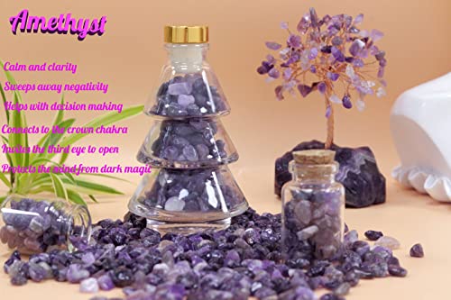 Amethyst Healing Crystal Chips Bulk Gemstones Sets Tumbled Chips Crushed Stones Crushed Crystals Natural Rocks for Fountain Rocks Decoration Reiki Energy Balancing Meditation Aquarium Gravel 0.44lb - color: Amethyst, size: 0.44 Pound