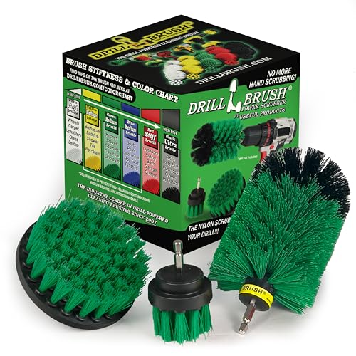 Drill Brush Power Scrubber by Useful Products - Drillbrush Oven Cleaner Brush Set - Kitchen Cleaning Brush Drill Brush Set - Kitchen Accessories - Drill Brush Attachment Countertop Scrubber Brush Set