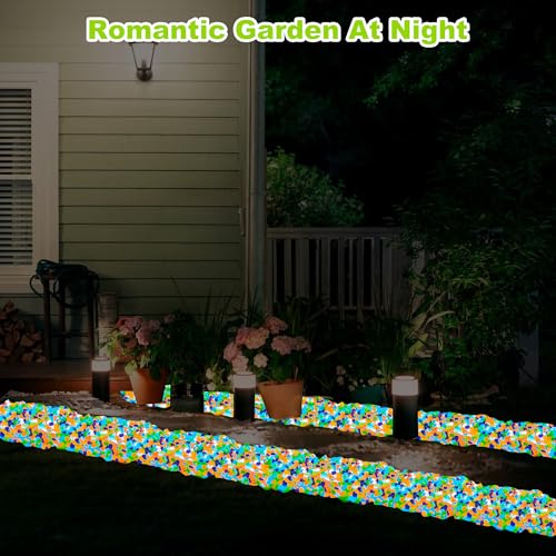 3000pc Glow Pebbles for Outdoor Garden Glow in The Dark Rocks Outdoor Glowing Rocks Glow in The Dark Stones Glow Pebbles for Garden Luminous Stones Glowing Stones for Driveway Walkway,Color - size: 3000, style: Multi
