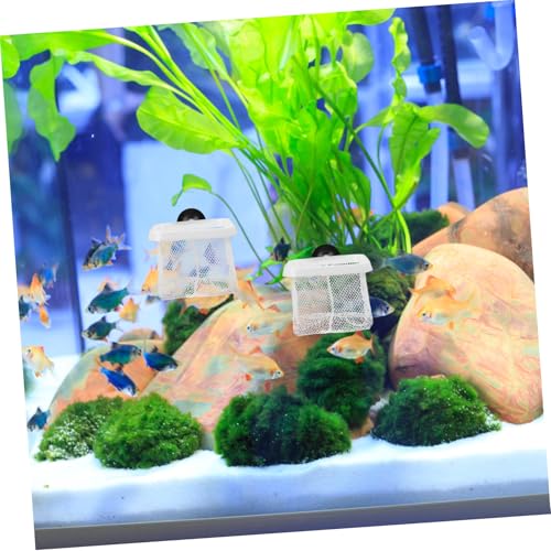 Mikikit 5pcs Aquarium Breeding Net with Cups Fish Tank Separator for Fry Easy Installation Mesh Design for Protecting Young Fish