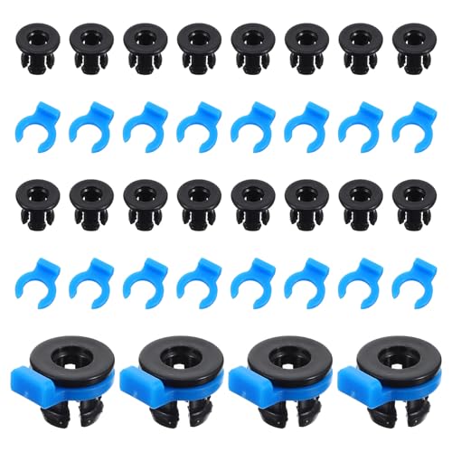40Pcs Bowden Tube Coupler Collet Clamp Clip Bowden Collet and Clip Set Od 4mm Compatible with 3D Printer Accessories 1.75mm Filament Printer Parts - size: 40Pcs