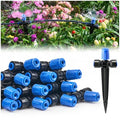 HIRALIY 15 Piece Quick-Connect Drip Irrigation Emitters for Drip Irrigation Kit Series 1/4'' Tubing, Vortex Adjustable Water Flow Dripper with Stake - style: 15Pcs Vortex Dripper