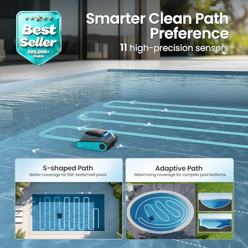 (2026 Upgrade)(Renewed) Aiper Scuba S1 Robotic Pool Cleaner, Weekly Custom Cleaning Plan, 270 Min Runtime, Over-the-Waterline Scrubbing, Smarter Navigation - color: Blue