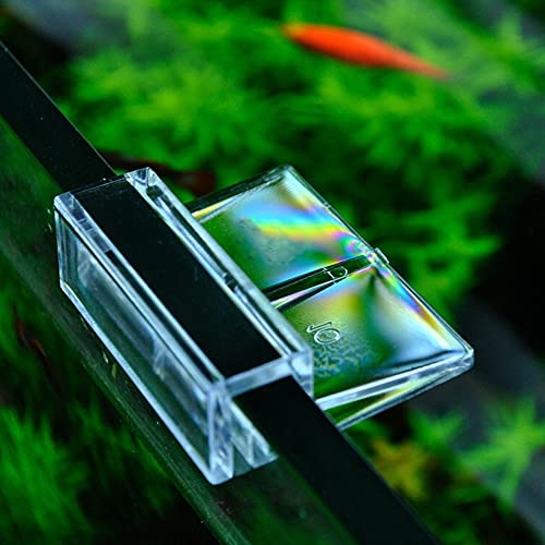 6 Pieces Acrylic Transparent Fish Tank Glass Cover Clip Glass Cover Support Holders Lid Support Holder for Rimless Aquarium Fish Tank (6 mm)