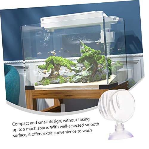 GALPADA 2 Pcs Red Worm Feeding Cups for Aquarium Glass Fish Feeder Suction Cups for Shrimp and Fish Bait Sturdy Feeding Dish