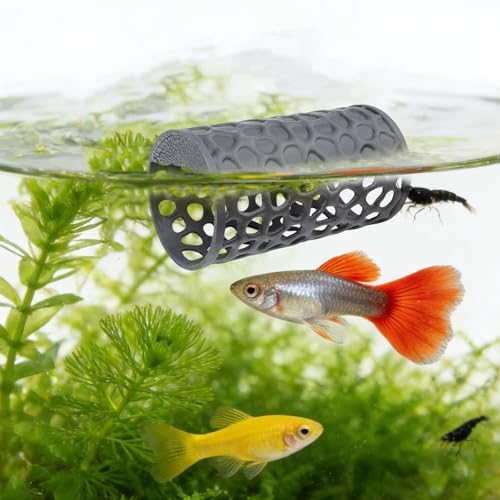 Betta Fish Tank Accessories, 2 Pack Plastic Floating Hide, Betta Hammock, Fish Hideout for Aquarium, Safe Resting Spot, Shrimp Hides for Aquarium