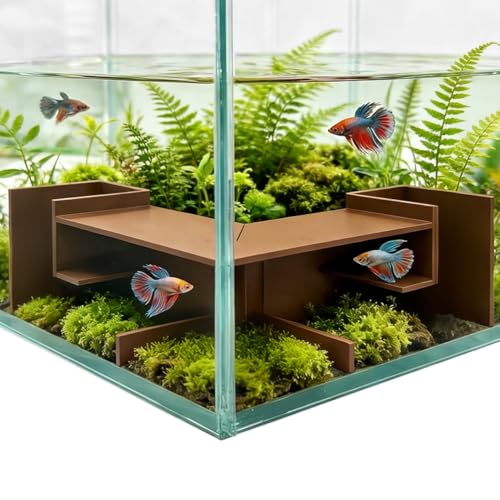 Aquarium Cave - Fish Fish Habitat Tunnel Decor for Shrimp Hideout and Betta Fish, Underwater Maze Tunnel Aquatic Decorations, Fish Habitat Accessories for Aquariums